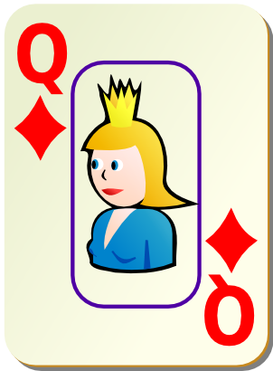 Icône jeu carte carreau reine à télécharger gratuitement