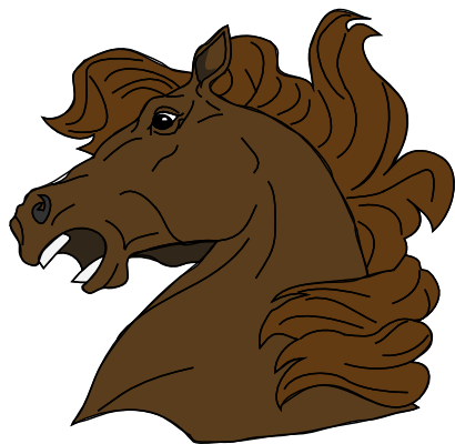 Icône tête animal marron cheval à télécharger gratuitement