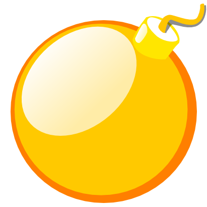 Icône orange boule bombe à télécharger gratuitement