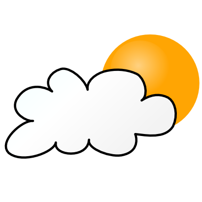 Icône soleil nuage à télécharger gratuitement