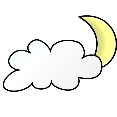 Icône nuage lune à télécharger gratuitement