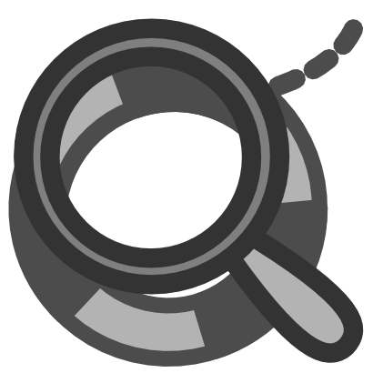 Icône gris cercle loupe à télécharger gratuitement