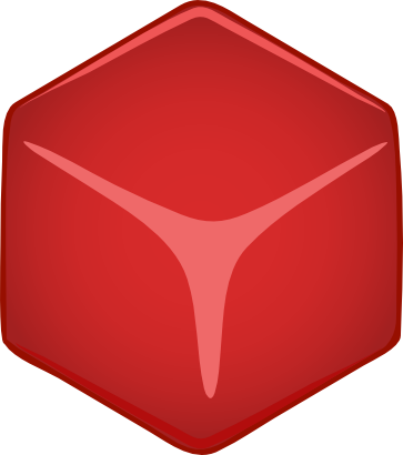 Icône rouge cube à télécharger gratuitement