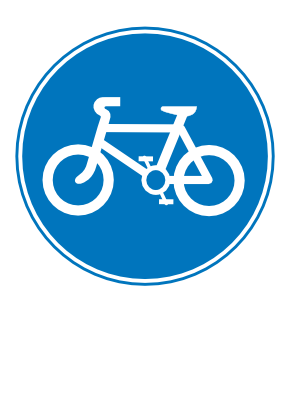 Icône bleu rond vélo panneau à télécharger gratuitement
