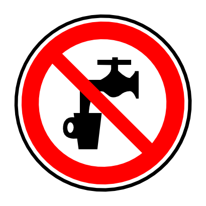 Icône rond interdit eau tasse panneau à télécharger gratuitement