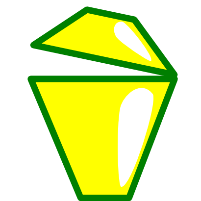 Icône jaune poubelle corbeille à télécharger gratuitement