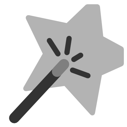 Icône gris étoile baguette à télécharger gratuitement