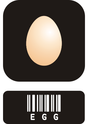 Icône lettre aliment œuf code-barres à télécharger gratuitement