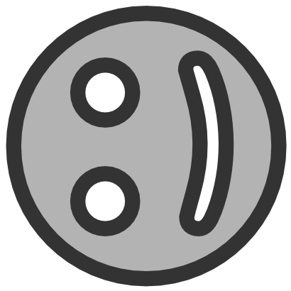 Icône gris smiley à télécharger gratuitement