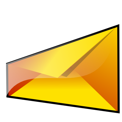 Icône jaune lettre enveloppe à télécharger gratuitement
