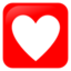 Icône cœur rouge blanc réseau social favorites à télécharger gratuitement