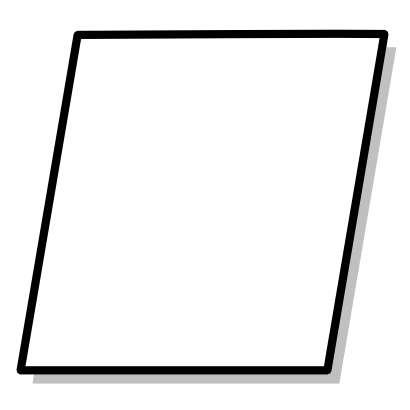 Icône blanc mathématique parallélogramme polygone à télécharger gratuitement
