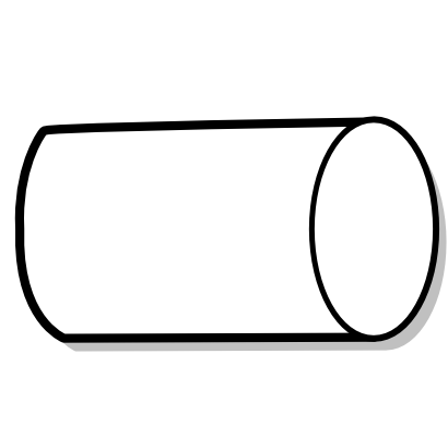 Icône blanc mathématique cylindre à télécharger gratuitement