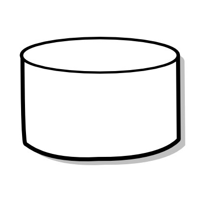 Icône blanc mathématique cylindre à télécharger gratuitement