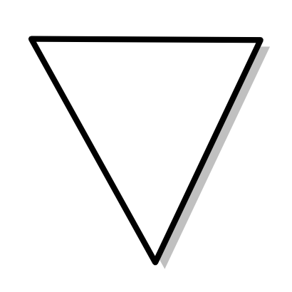 Icône blanc triangle mathématique polygone à télécharger gratuitement
