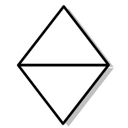 Icône losange blanc triangle mathématique polygone à télécharger gratuitement