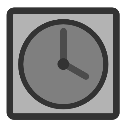 Icône gris horloge heure rectangle à télécharger gratuitement