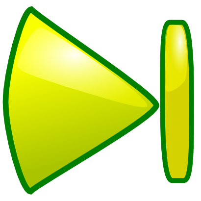 Icône jaune vert triangle trait à télécharger gratuitement