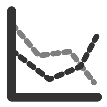 Icône gris ligne graphique à télécharger gratuitement