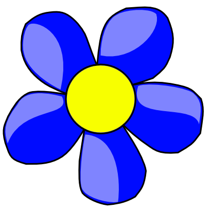 Icône jaune bleu fleur à télécharger gratuitement