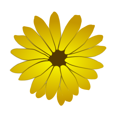 Icône jaune marron fleur à télécharger gratuitement
