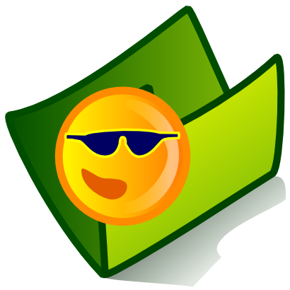 Icône vert soleil dossier lunette à télécharger gratuitement