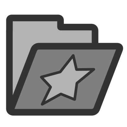 Icône gris dossier étoile à télécharger gratuitement