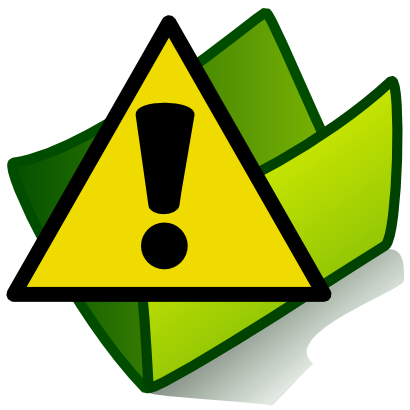 Icône exclamation vert point triangle dossier à télécharger gratuitement