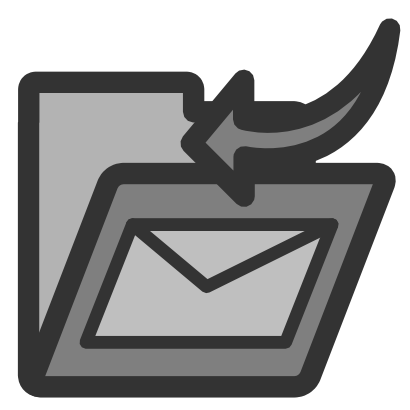 Icône gris flèche dossier courrier à télécharger gratuitement