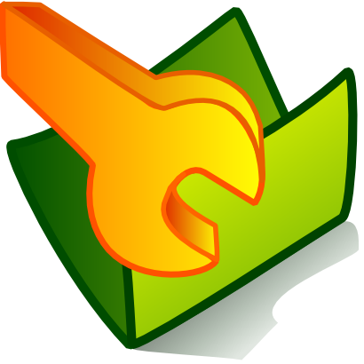 Icône orange vert dossier outil à télécharger gratuitement