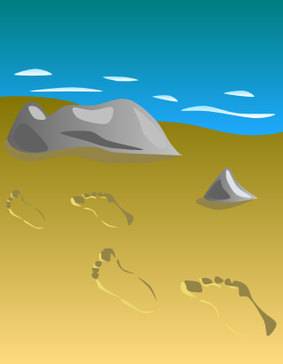 Icône rocher plage ciel sable empreinte à télécharger gratuitement