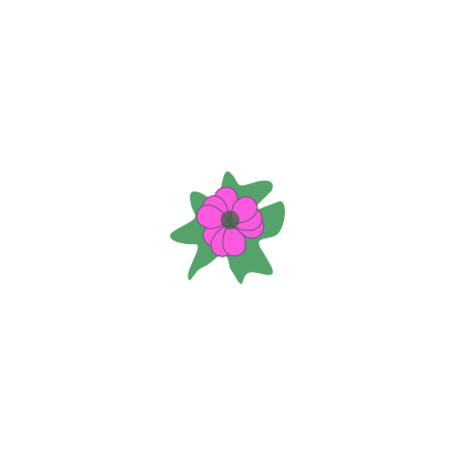 Icône feuille vert rose fleur à télécharger gratuitement