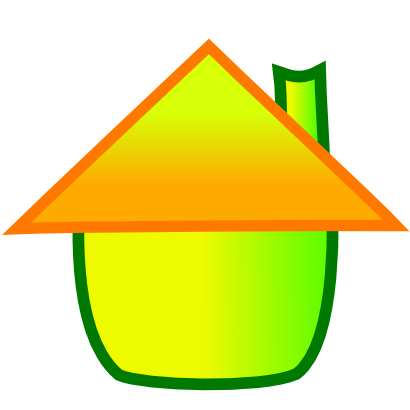 Icône orange vert maison à télécharger gratuitement