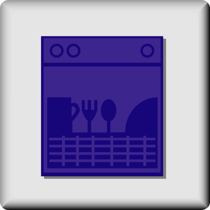 Icône couvert lave-vaisselle assiette fourchette tasse cuisine à télécharger gratuitement