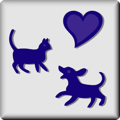 Icône cœur animal chat chien à télécharger gratuitement
