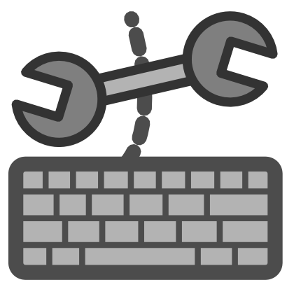 Icône clé gris clavier outil à télécharger gratuitement