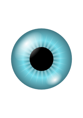 Icône bleu rond œil à télécharger gratuitement