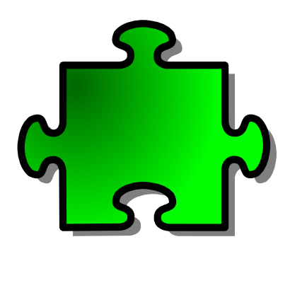 Icône vert puzzle à télécharger gratuitement