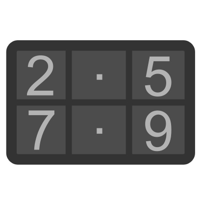 Icône gris carré nombre à télécharger gratuitement