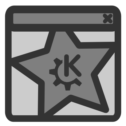 Icône gris croix étoile kde logo à télécharger gratuitement