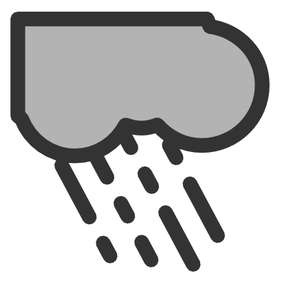 Icône gris nuage pluie à télécharger gratuitement