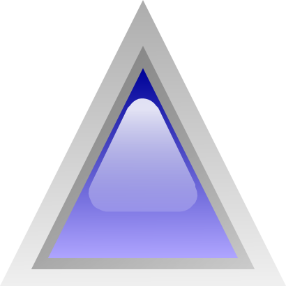 Icône bleu triangle à télécharger gratuitement