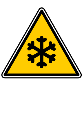 Icône orange neige triangle route panneau à télécharger gratuitement