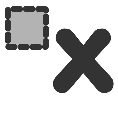 Icône gris croix carré à télécharger gratuitement