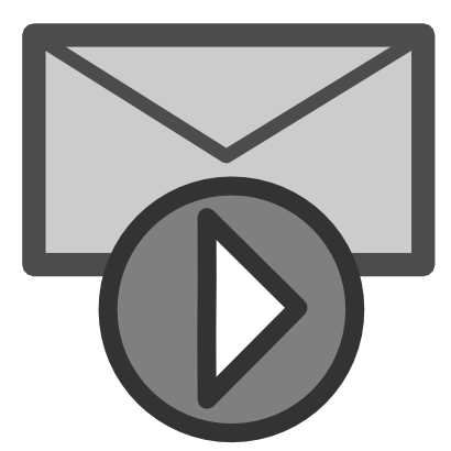 Icône lettre gris rond flèche droite email courrier mail à télécharger gratuitement