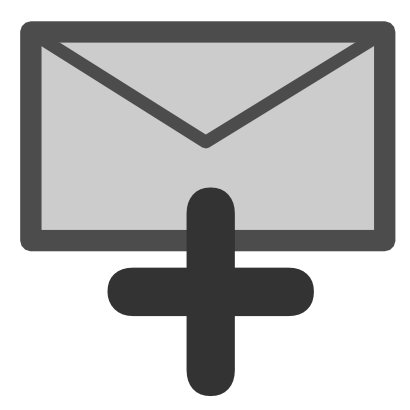 Icône lettre gris croix email courrier mail à télécharger gratuitement