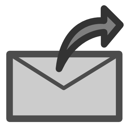 Icône lettre gris flèche droite email courrier mail à télécharger gratuitement