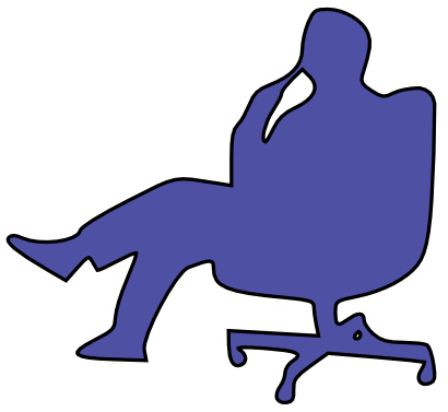 Icône bleu homme chaise personne à télécharger gratuitement