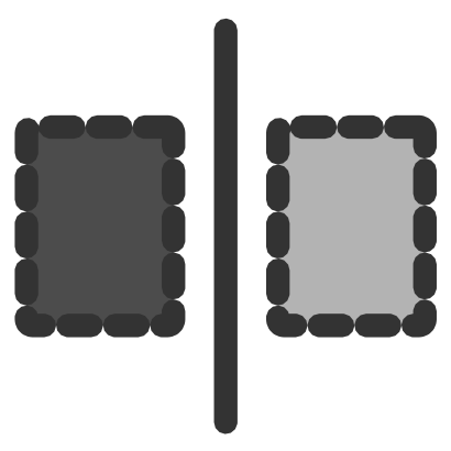 Icône gris trait rectangle à télécharger gratuitement