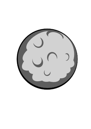 Icône gris lune planète à télécharger gratuitement